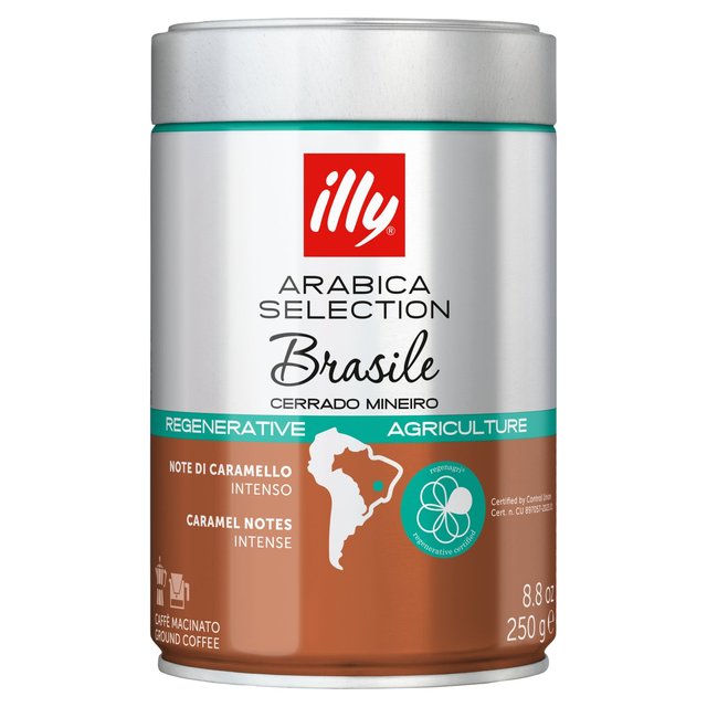 illy Cerrado Mineiro Brazil Ground Coffee  - Regenerative Agriculture 250g