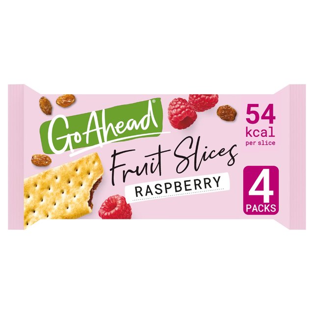 Go Ahead Raspberry Crispy Fruit Slices Snack Bars Multipack 4 x 43.6g