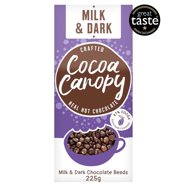 Cocoa Canopy Milk & Dark Crafted Hot Chocolate Beads 225g