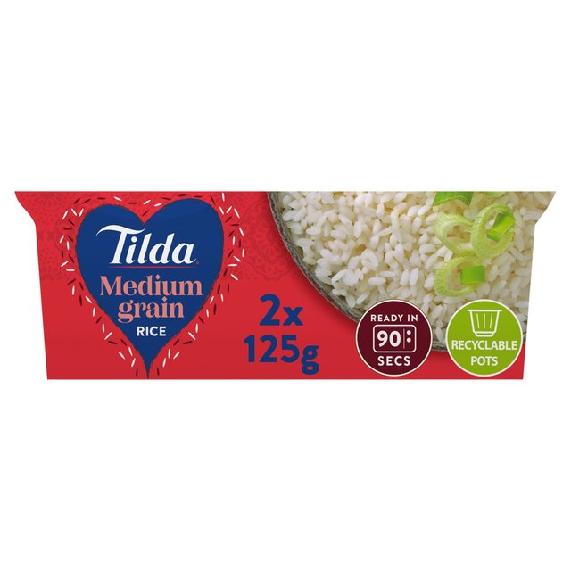 Tilda Pots Medium Grain Rice 250g