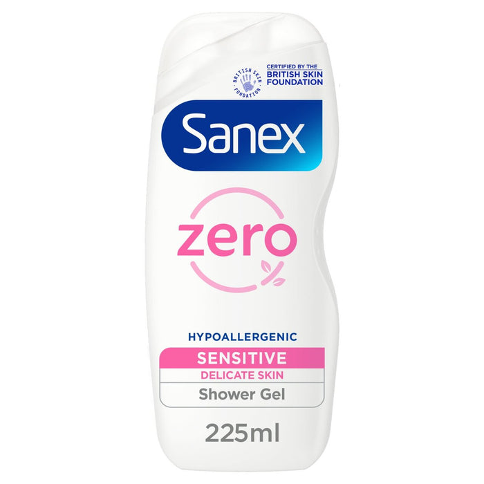 Sanex Zero% Sensitive Skin Body Wash Shower Gel 225ml