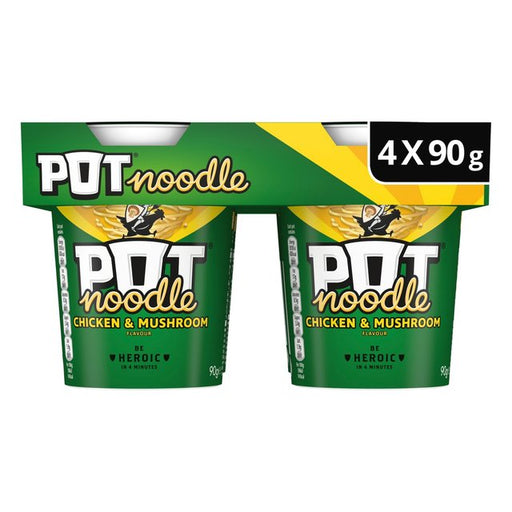 Pot Noodle 4 Pack Chicken & Mushroom 360g