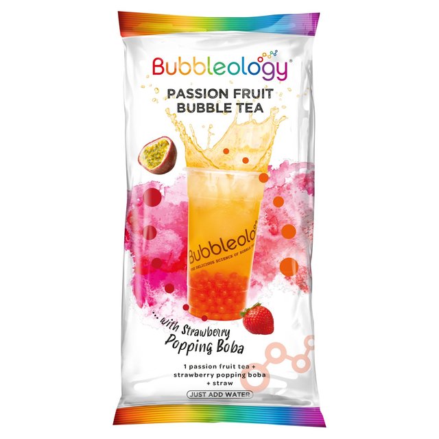 Bubbleology Passion Fruit Bubble Tea with  Strawberry Popping Bobba 135g