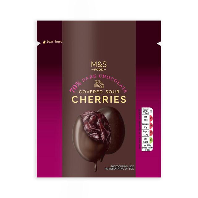 M&S 70% Dark Chocolate Sour Cherries 130g