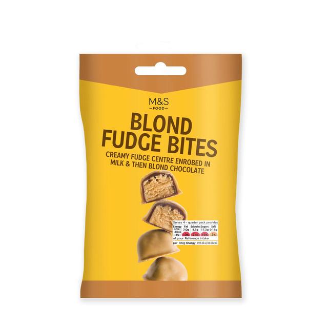 M&S Blond Fudge Bites 128g