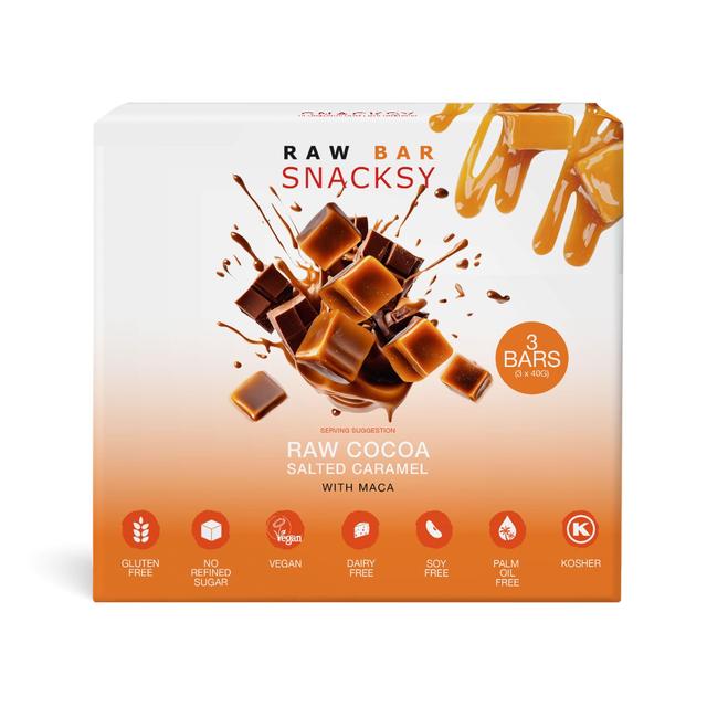 Snacksy Raw Chocolate Salted Caramel with Maca 3 x 40g