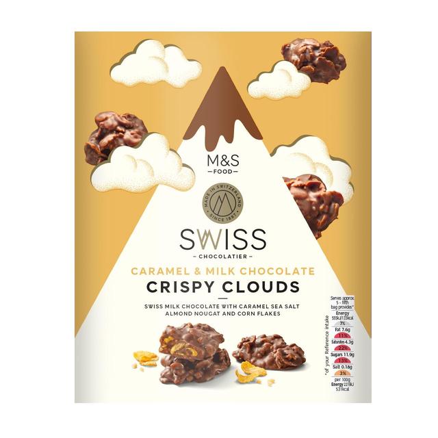 M&S Swiss Caramel & Milk Chocolate Crispy Clouds 140g