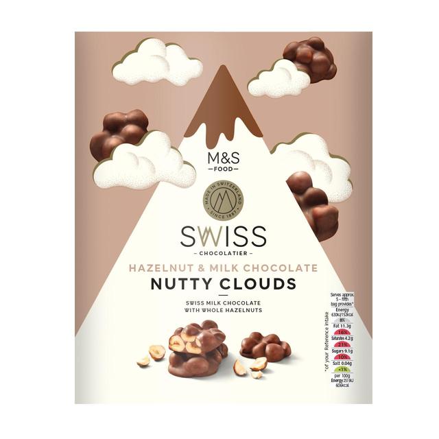 M&S Swiss Hazelnut & Milk Chocolate Nutty Clouds 140g