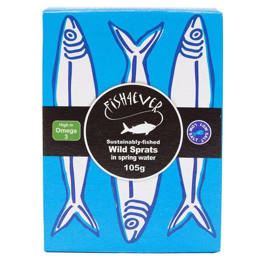 Fish 4 Ever Wild sprats in spring water 105g