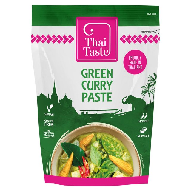 Thai Taste Green Curry Paste in Pouch 200g