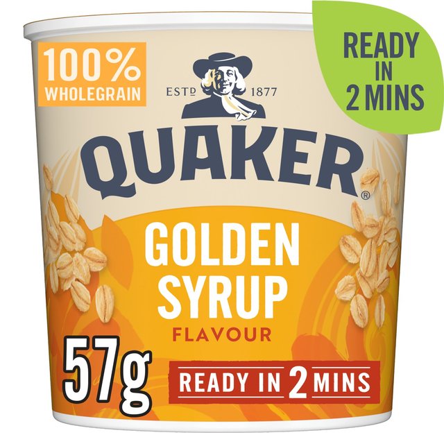 Quaker Oat So Simple Golden Syrup Porridge Cereal Pot 57g