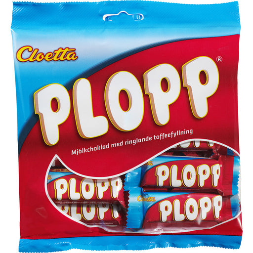 Cloetta Plopp 13 Milk Chocolate Bites with Soft Toffee Filling 158g