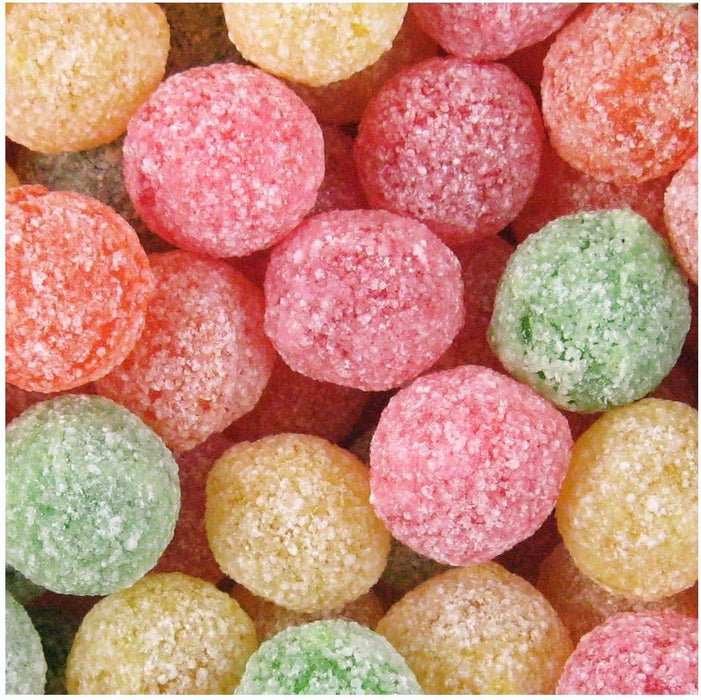 Mega Sour Assorted Fruit Fizz Bombs (extremely sour) 500 gram bag (1/2 kilo) by Barnetts