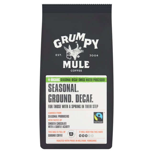 Grumpy Mule Organic Seasonal Swiss Water Decaff Ground Coffee 227g