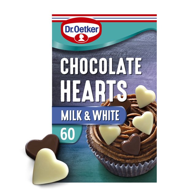 Dr. Oetker 60 White & Milk Chocolate Hearts 40g