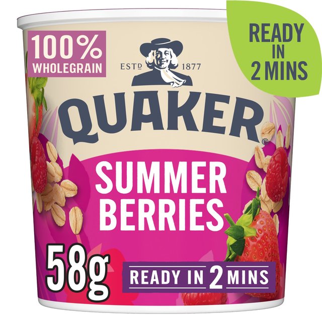 Quaker Oat So Simple Summer Berries Porridge Cereal Pot 58g