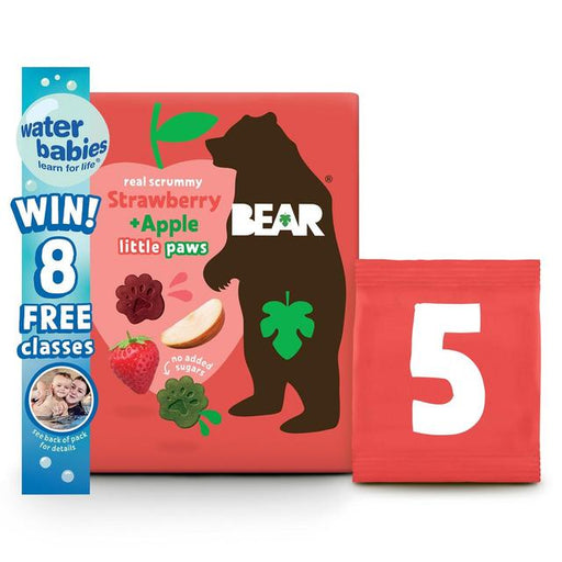 BEAR Paws Fruit Shapes Strawberry & Apple 2+ years Multipack 5 x 20g