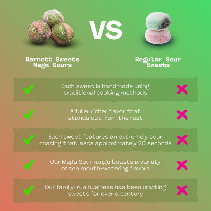 Barnetts Mega Sour Watermelon 250g