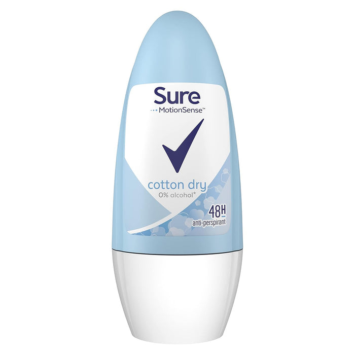 Sure Women Antiperspirant Deodorant Roll On Base Cotton Dry 50ml