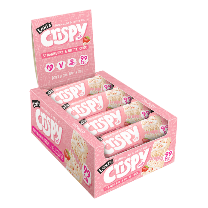 Lexi's Crispy Treat - Strawberry & White Choc Multipack 12 x 25g