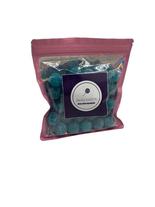 Shasu Sweets Mega Sour Raspberry Bombs