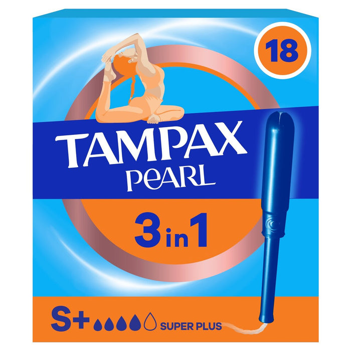 Tampax Pearl Super Plus Tampons 18 per pack