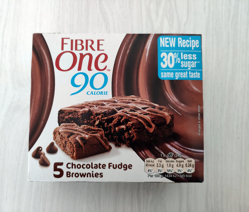 Fibre One 90 Calorie Chocolate Fudge Brownies 4 x 24g