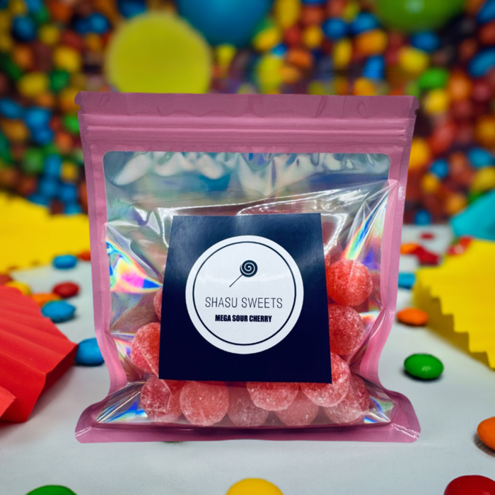 Shasu Sweets Mega Sour Cherry Bombs