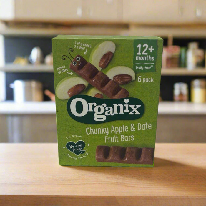 Organix Chunky Apple & Date Organic Fruit Bars Toddler Snack Multipack 6 x 17g