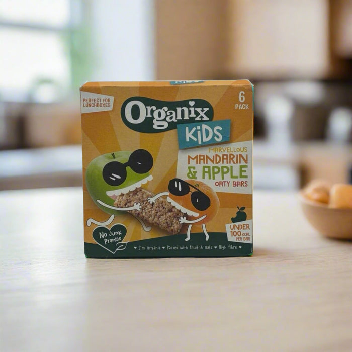 Organix KIDS Marvellous Mandarin & Apple Organic Oat Snack Bars Multi 6 x 23g