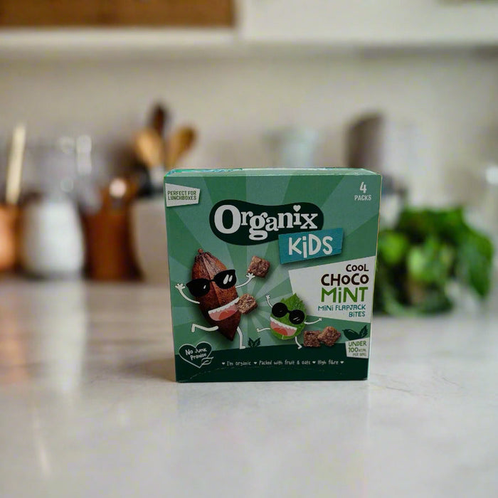 Organix KIDS Cool Choco Mint Mini Organic Flapjack Bites 4 x 23g