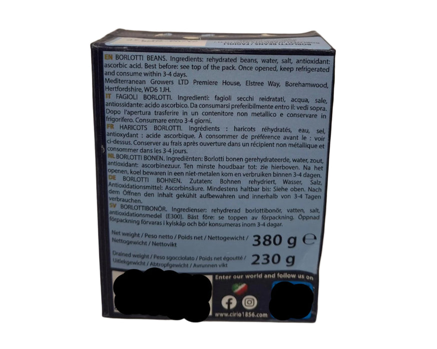 Cirio Borlotti Beans 380g