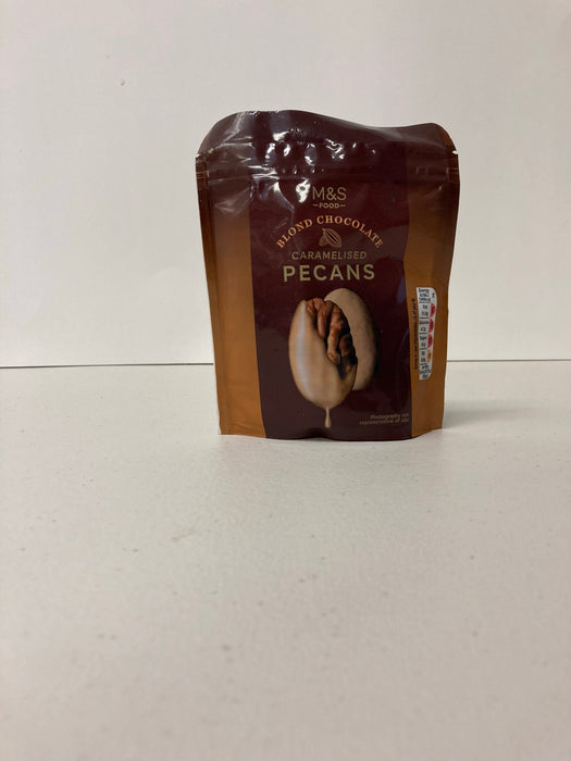 M&S Blond Chocolate Caramelised Pecans 100g