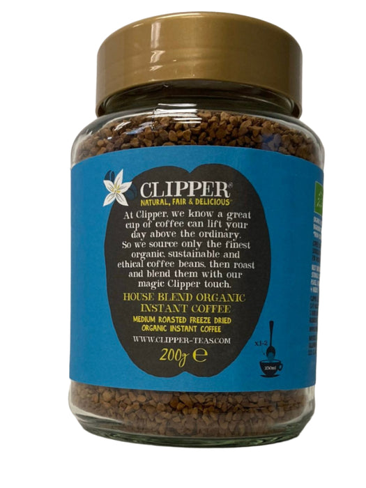 Clipper Fairtrade Organic Instant Medium Roast Arabica Coffee 200g