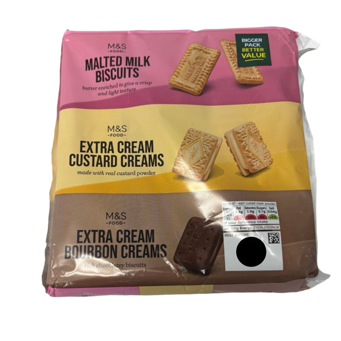 M&S Extra Cream Triple Pack Biscuits 550g