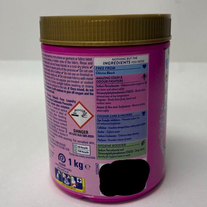 Vanish Oxi Action Fabric Stain Remover Powder Colours 1kg